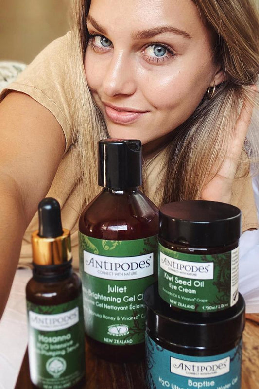 “An amazing skincare range filled with all the goodness your skin needs to thrive, glow and stay hydrated.” Keeley Iverson - Antipodes Australia
