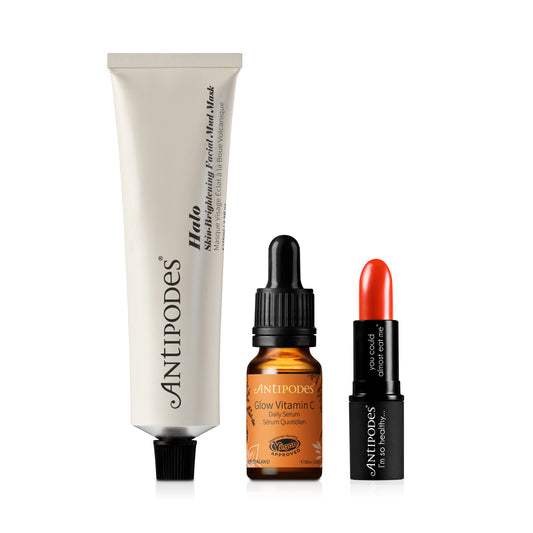 Brightening Skincare Set + Lipstick